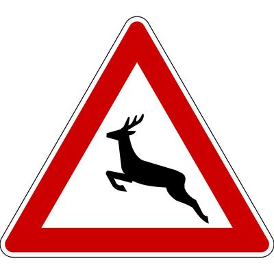 Achtung Wildwechsel. Achtung Wildwechsel.
